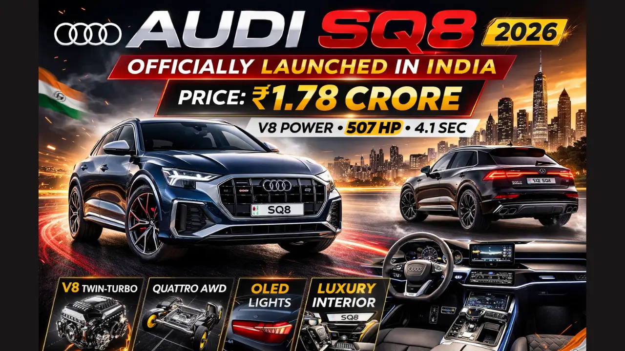 Audi SQ8 Price in India 2026 Rs. 1.78 Crore, Full Specs, Features Performance Details